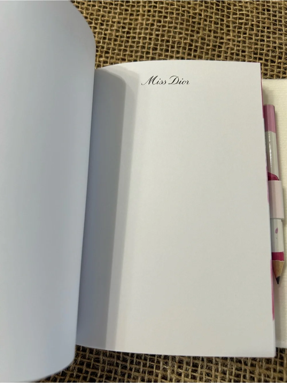 Miss Dior Carnet Notebook with a matching pencil GWP